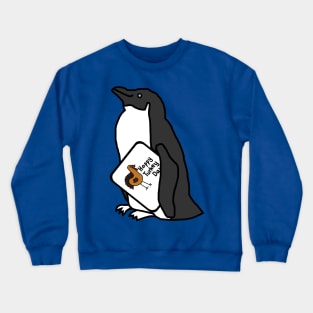 Cute Penguin with Thanksgiving Turkey Greetings Crewneck Sweatshirt